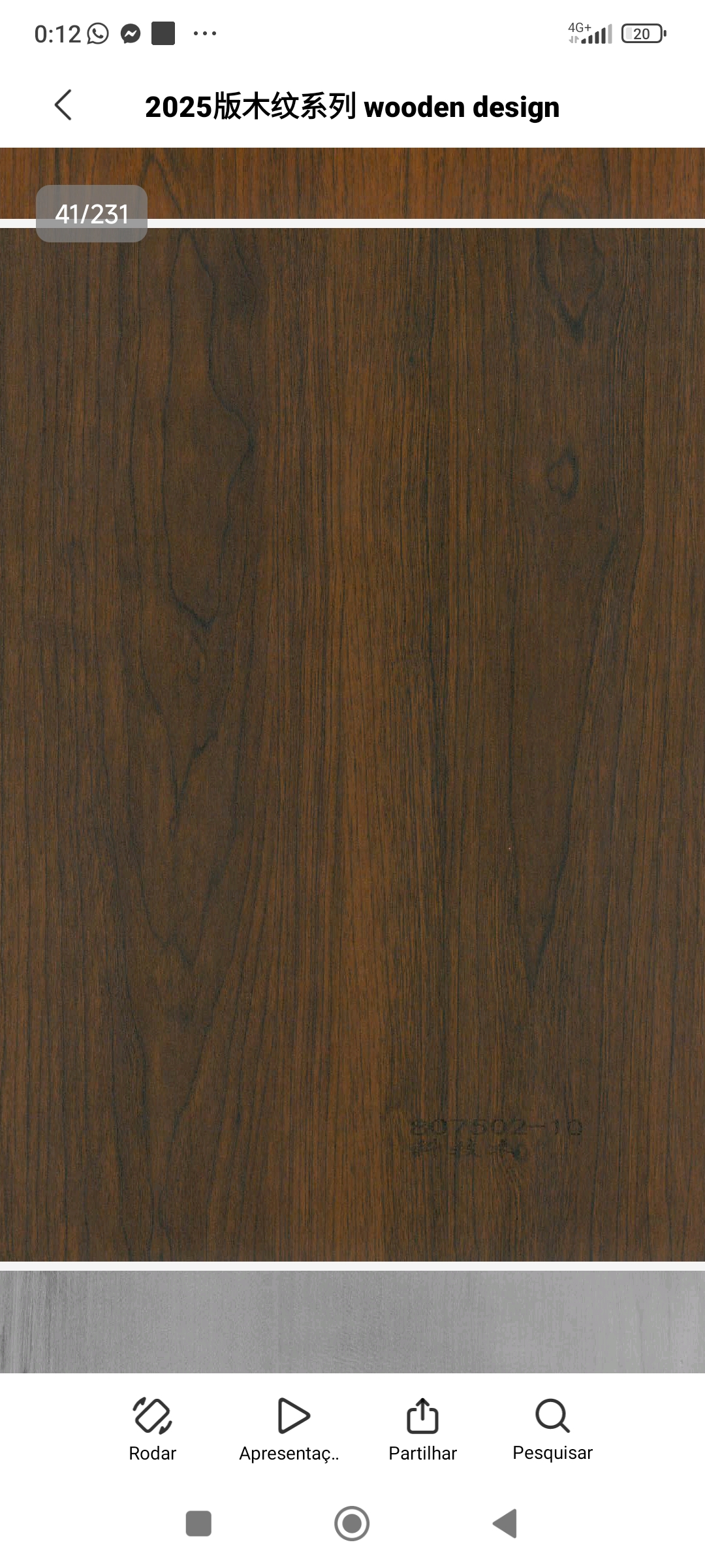 Painel Cristal de Carbono Castanho Carvalho