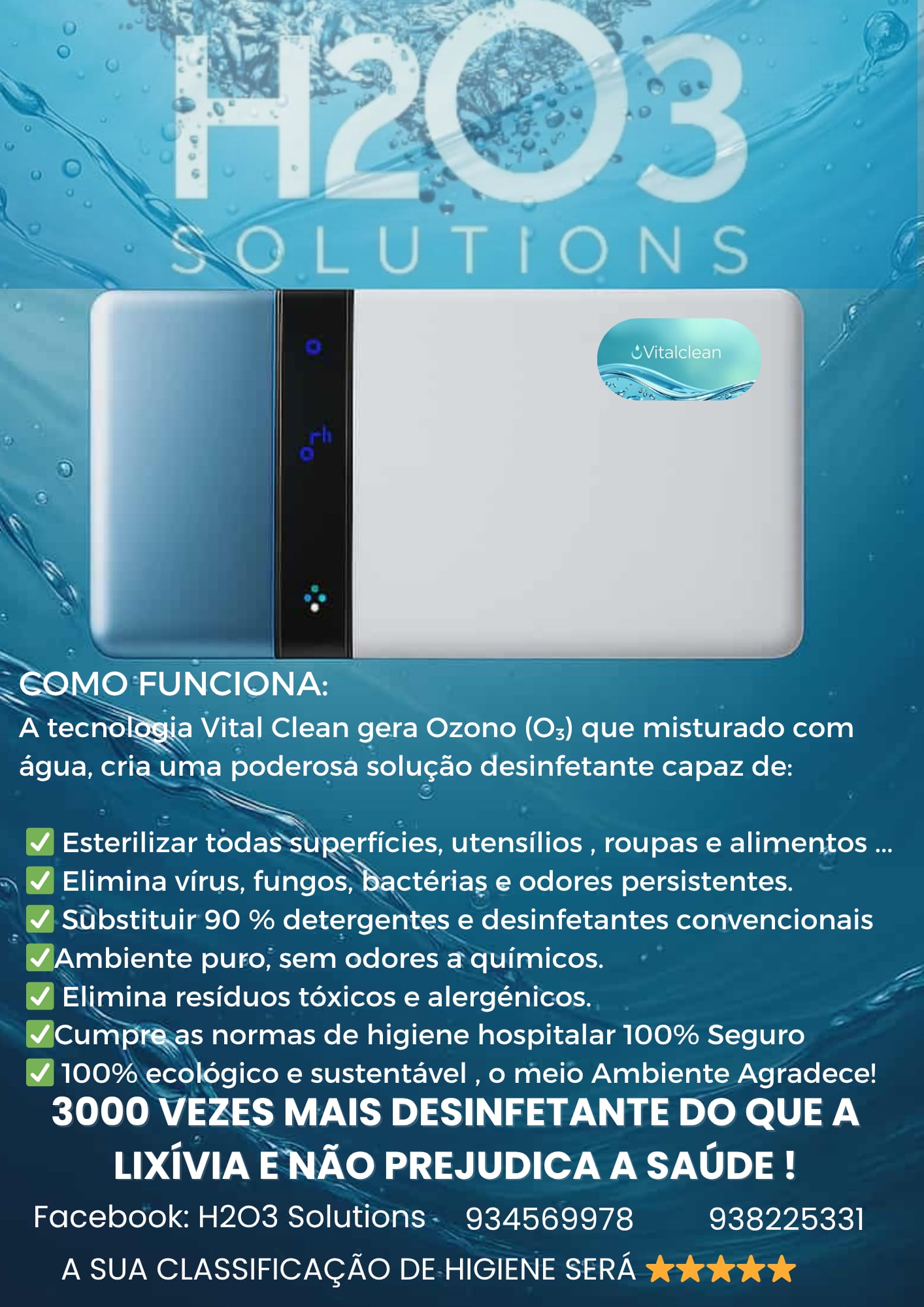 Máquina de Ozono VitalClean